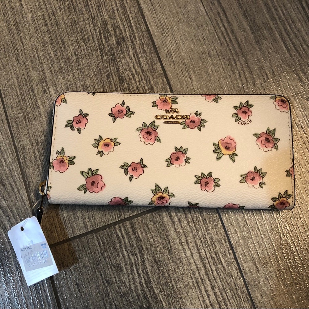 Coach Floral Accordion Wallet